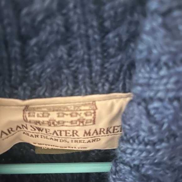 Authentic Irish Women's Navy Blue Sweater w/Open Front and Long Sleeves Lined - Picture 5 of 10